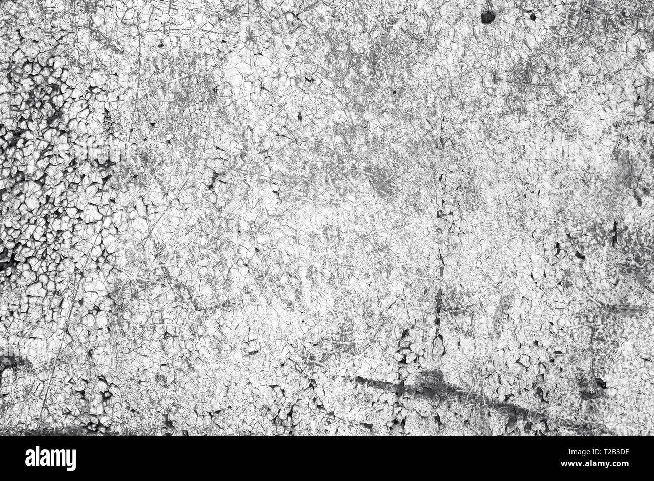 Old Damaged Metal or Steel Surfaces Painted by White Color as Grunge Industrial Background Stock Photo
