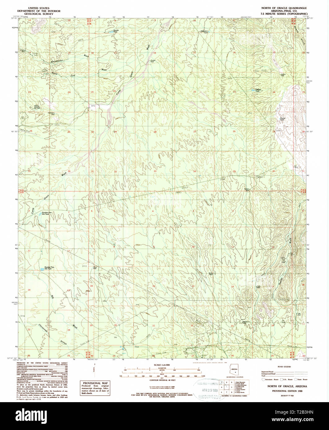 Oracle arizona map hires stock photography and images Alamy