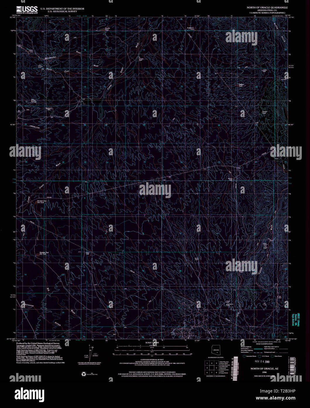 Oracle arizona map hires stock photography and images Alamy