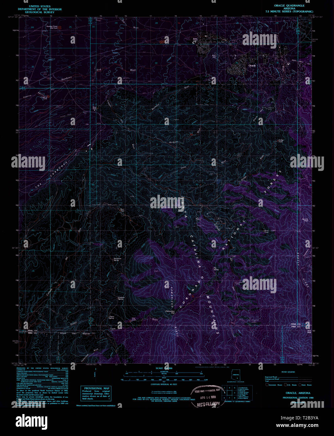 Oracle arizona map hires stock photography and images Alamy