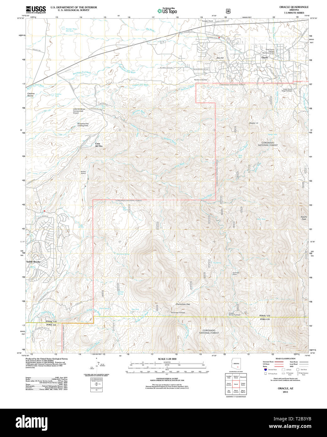 Oracle arizona map hires stock photography and images Alamy