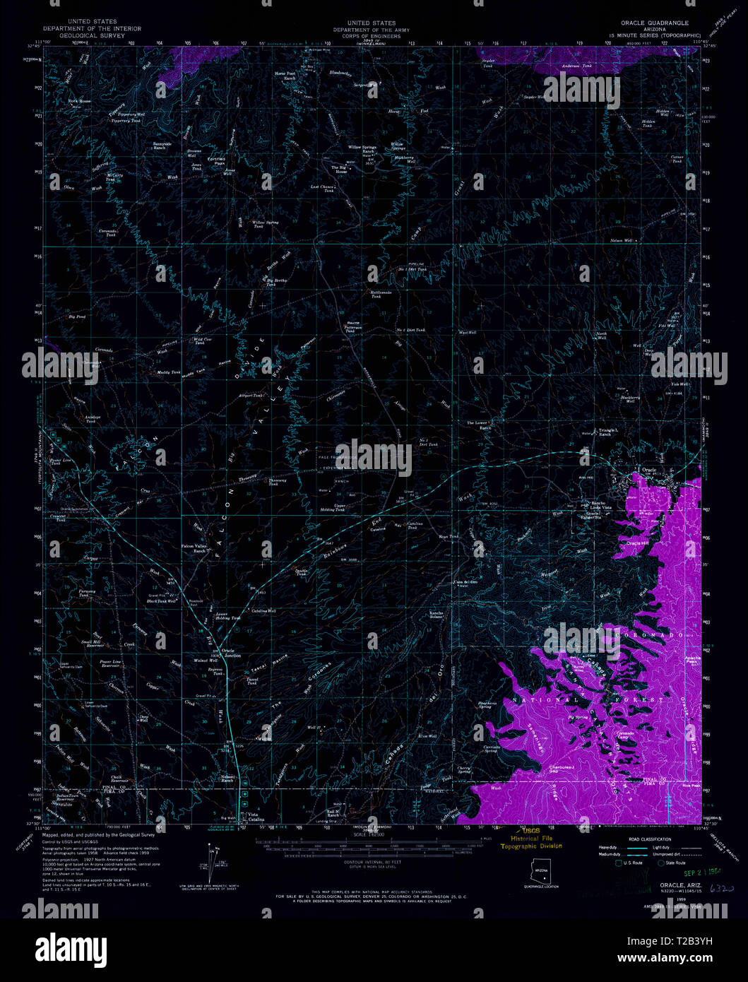 Oracle arizona map hires stock photography and images Alamy