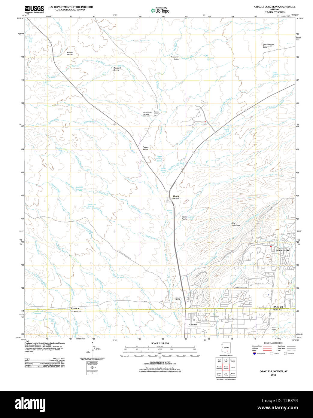 Oracle arizona map hi-res stock photography and images - Alamy