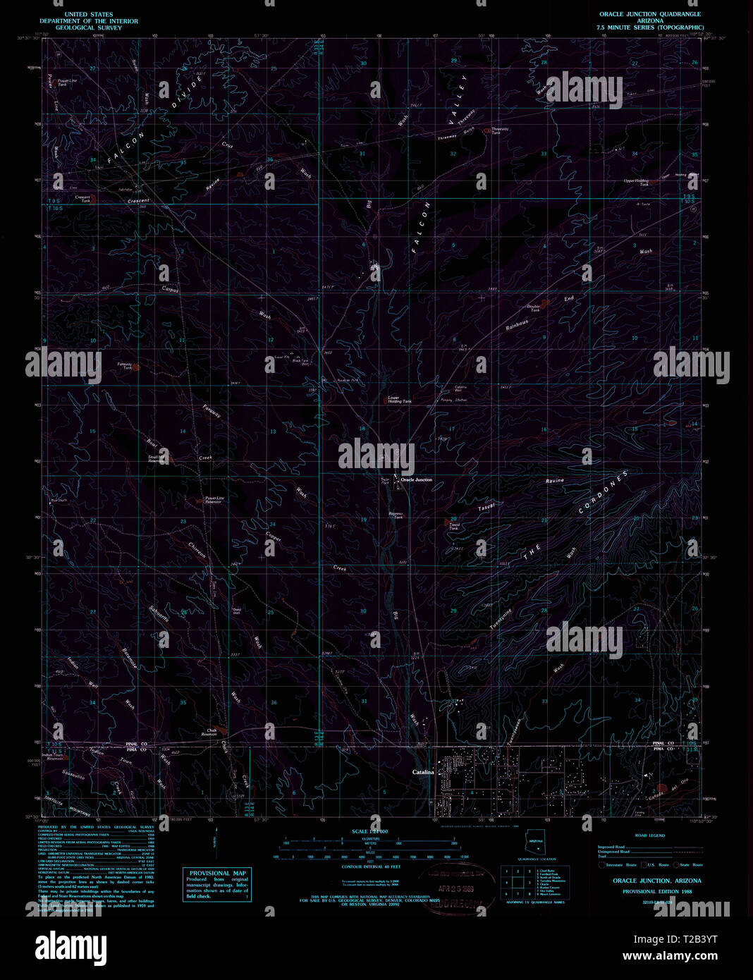 Oracle arizona map hires stock photography and images Alamy