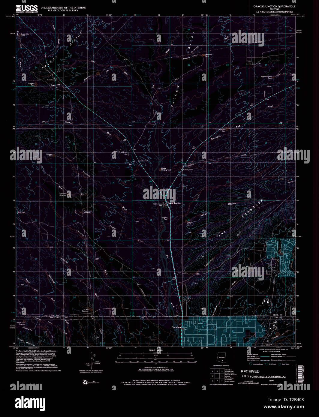 Oracle arizona map hires stock photography and images Alamy