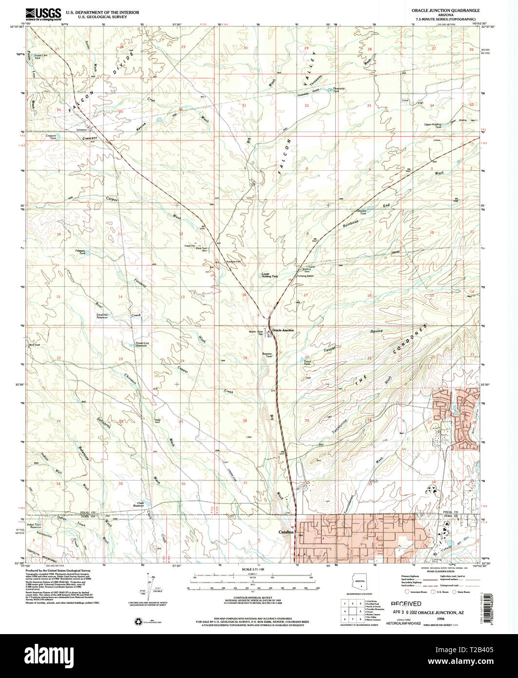 Oracle arizona map hi-res stock photography and images - Alamy