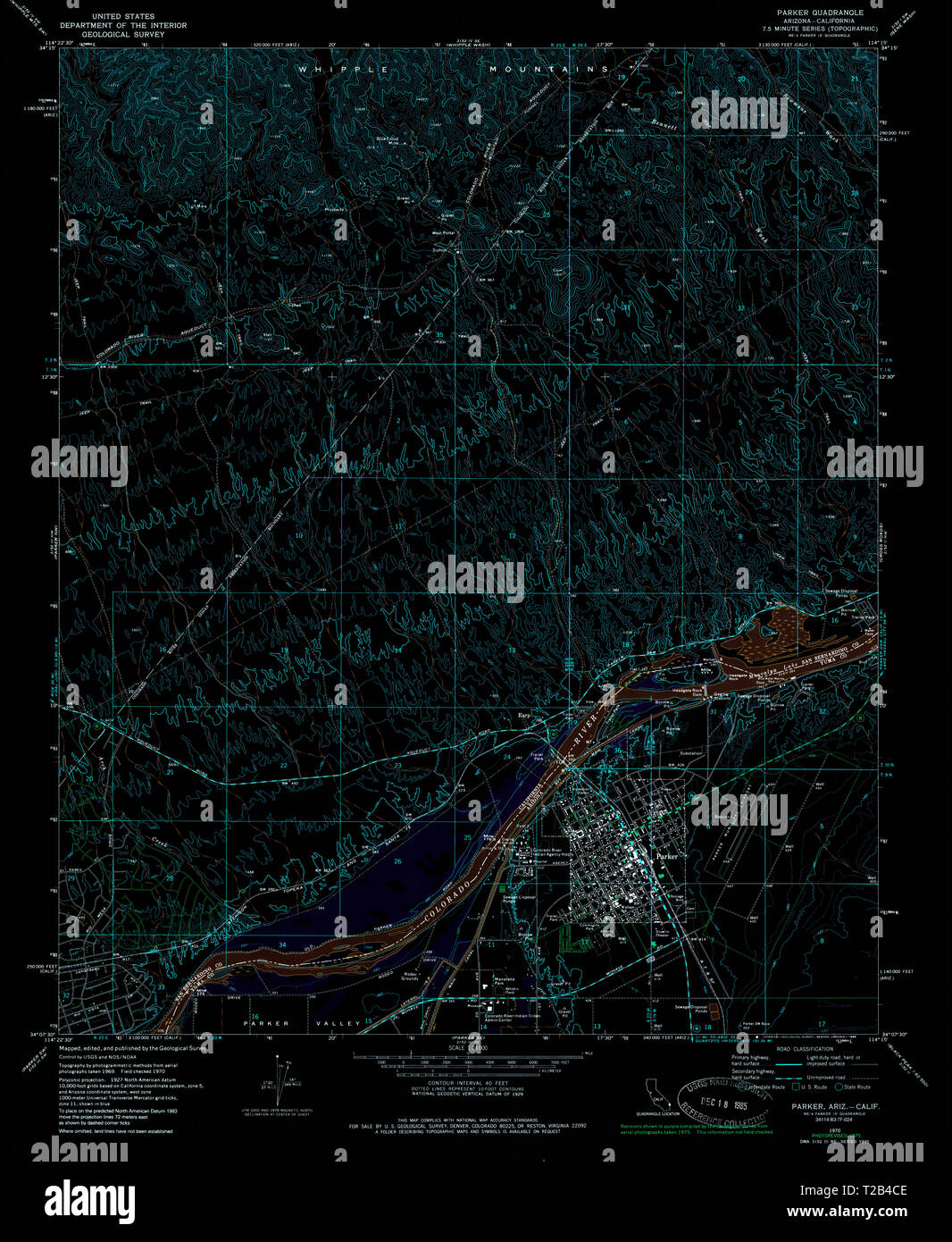 Parker arizona map hires stock photography and images Alamy