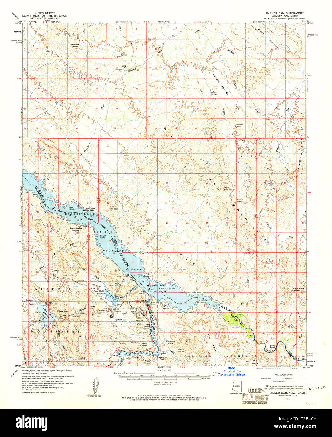 Parker arizona map hires stock photography and images Alamy