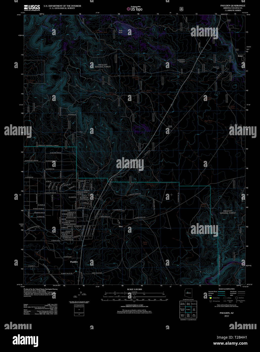 Map of paulden hires stock photography and images Alamy