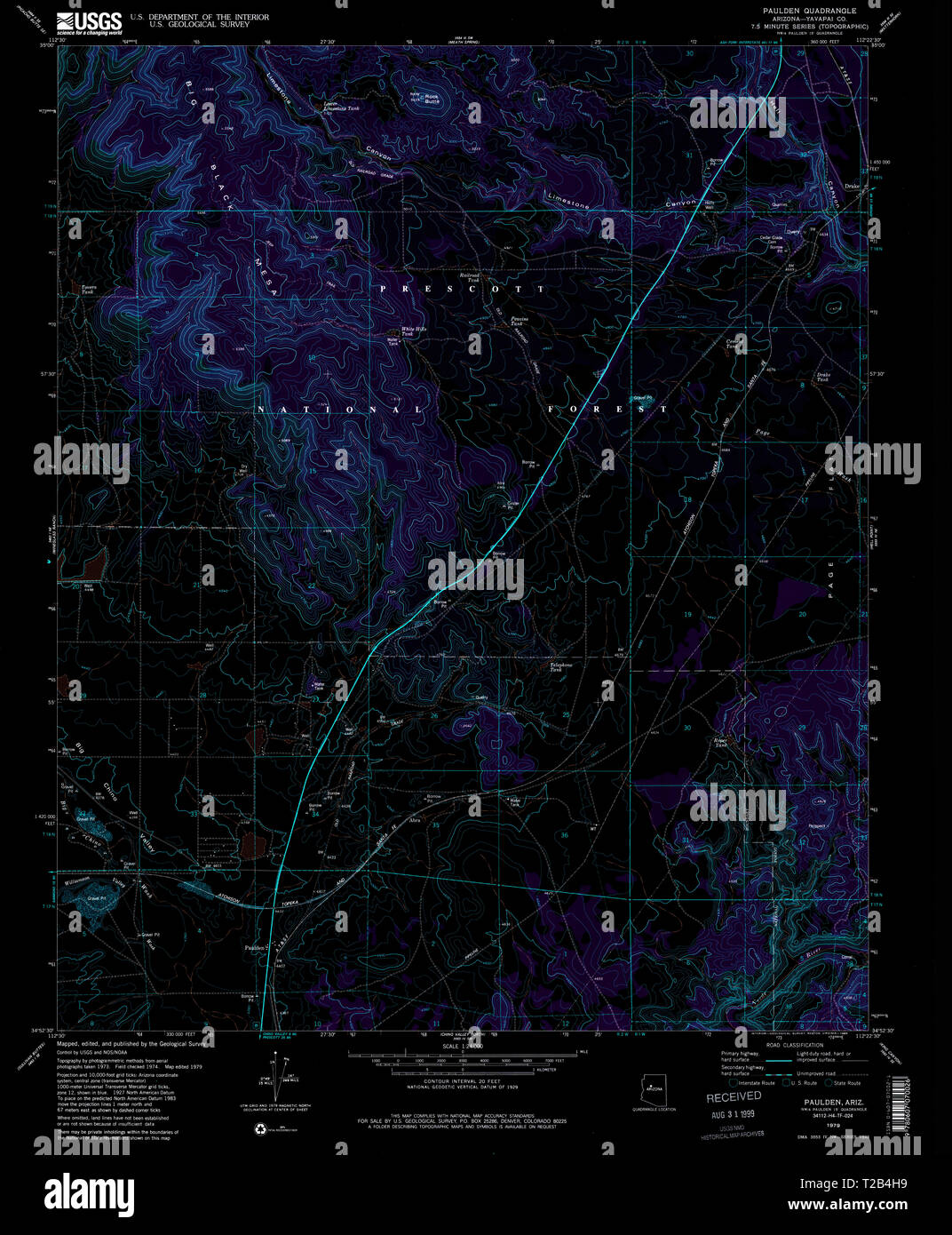 Map of paulden hi-res stock photography and images - Alamy