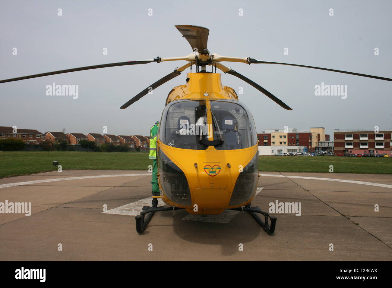 Air ambulance landing pad Stock Photo