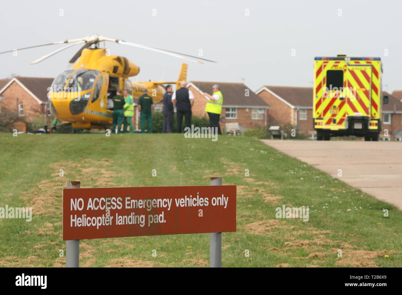 Air ambulance landing pad Stock Photo