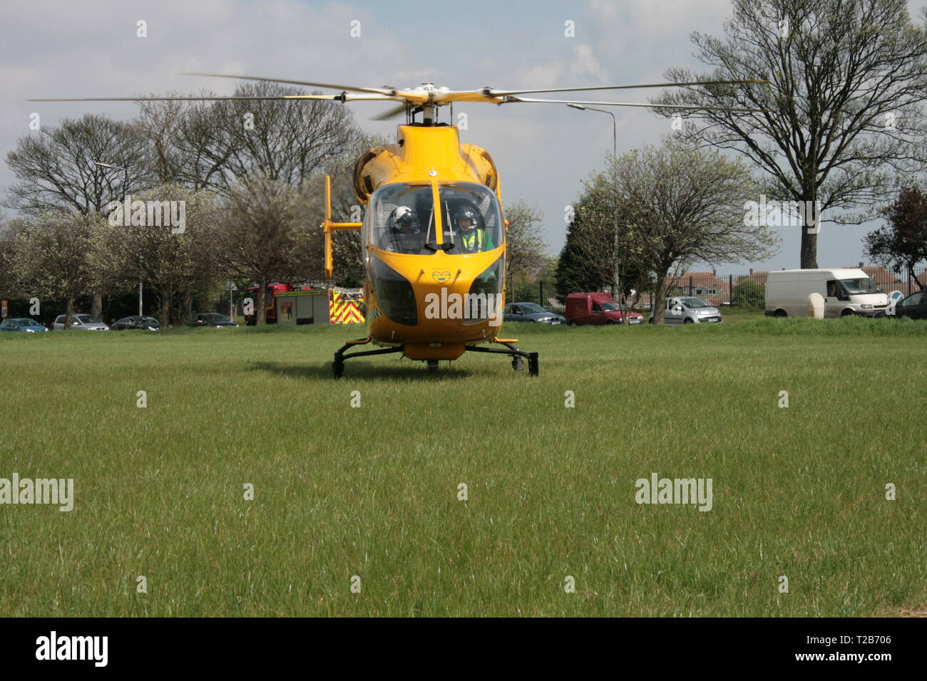 Air ambulance, fast medical response Stock Photo