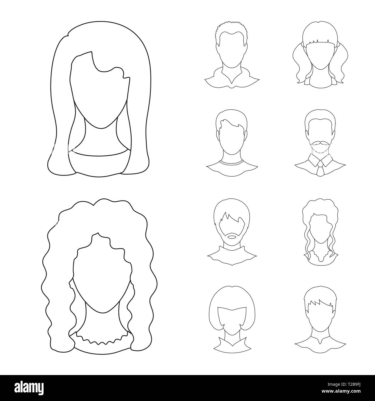 Vector design of professional and photo icon. Set of professional and profile stock vector illustration. Stock Vector
