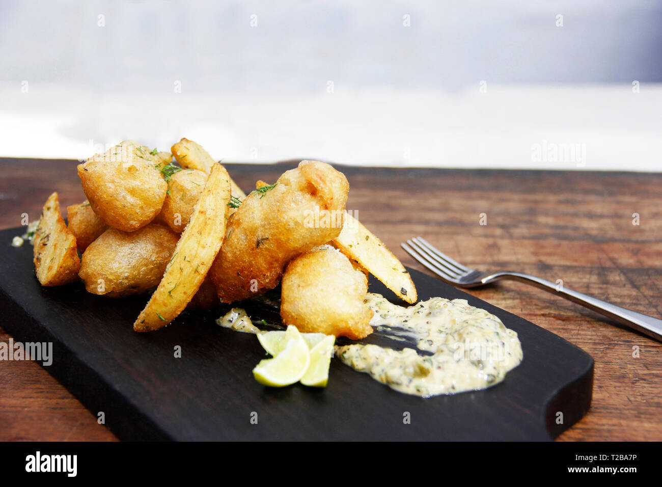 Beer battered Bengal rawas snack, Maharashtra, India Stock Photo Alamy