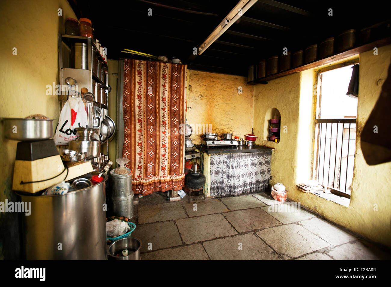 Kitchen Interior At Old Building In Wadas Of Pune India