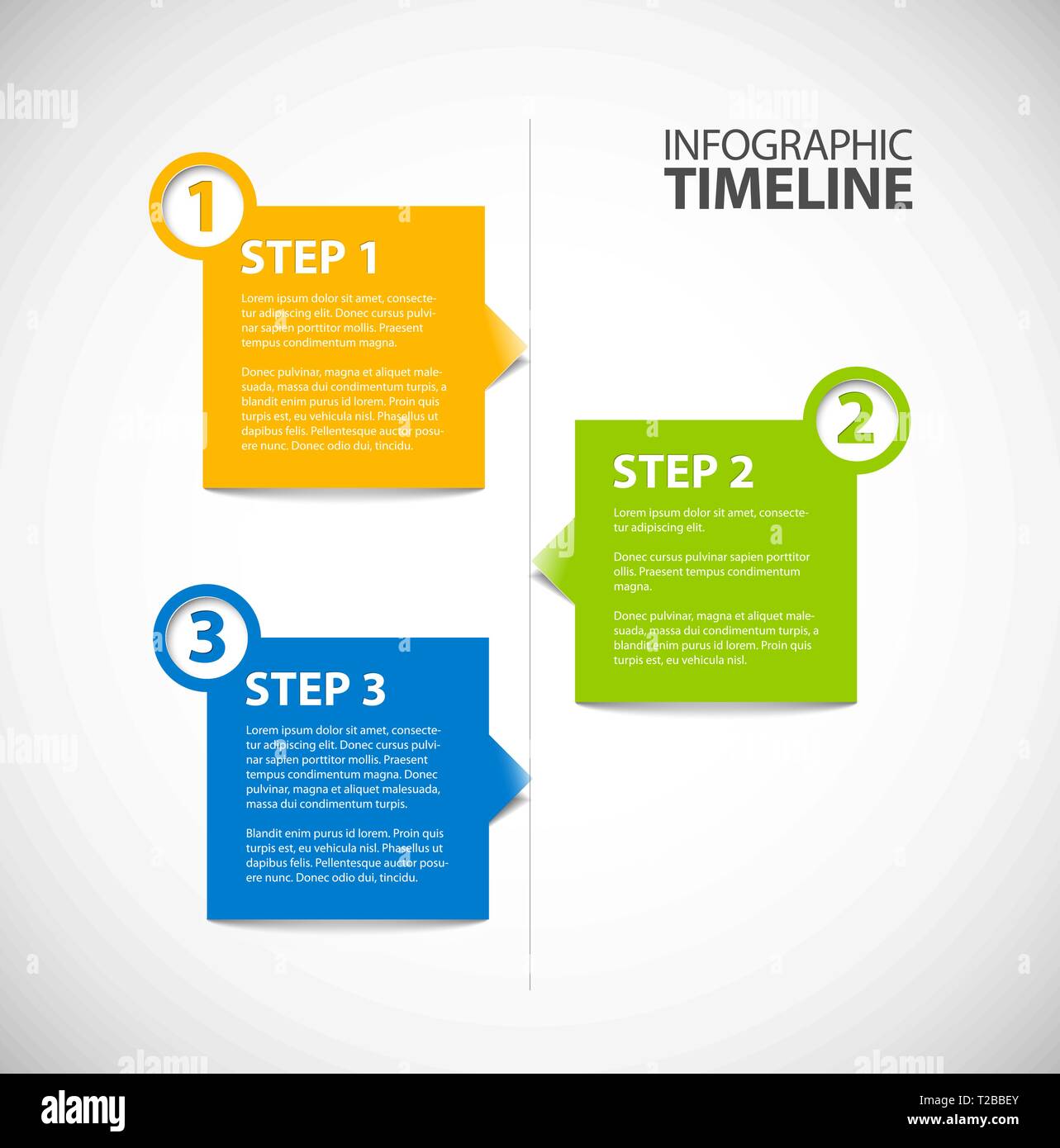 Vector Infographic timeline report template with icons Stock Vector ...