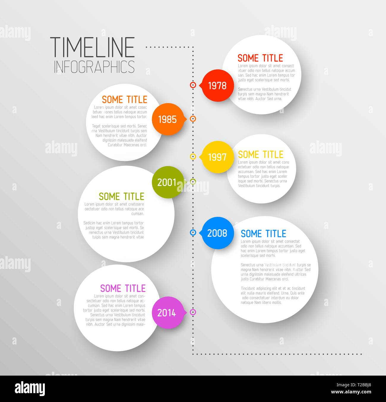 Vector Infographic timeline report template with icons Stock Vector ...