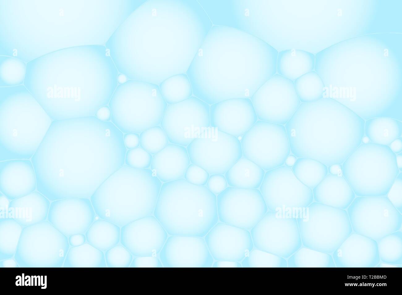 Geometric cells formed by soap bubbles and water Stock Vector
