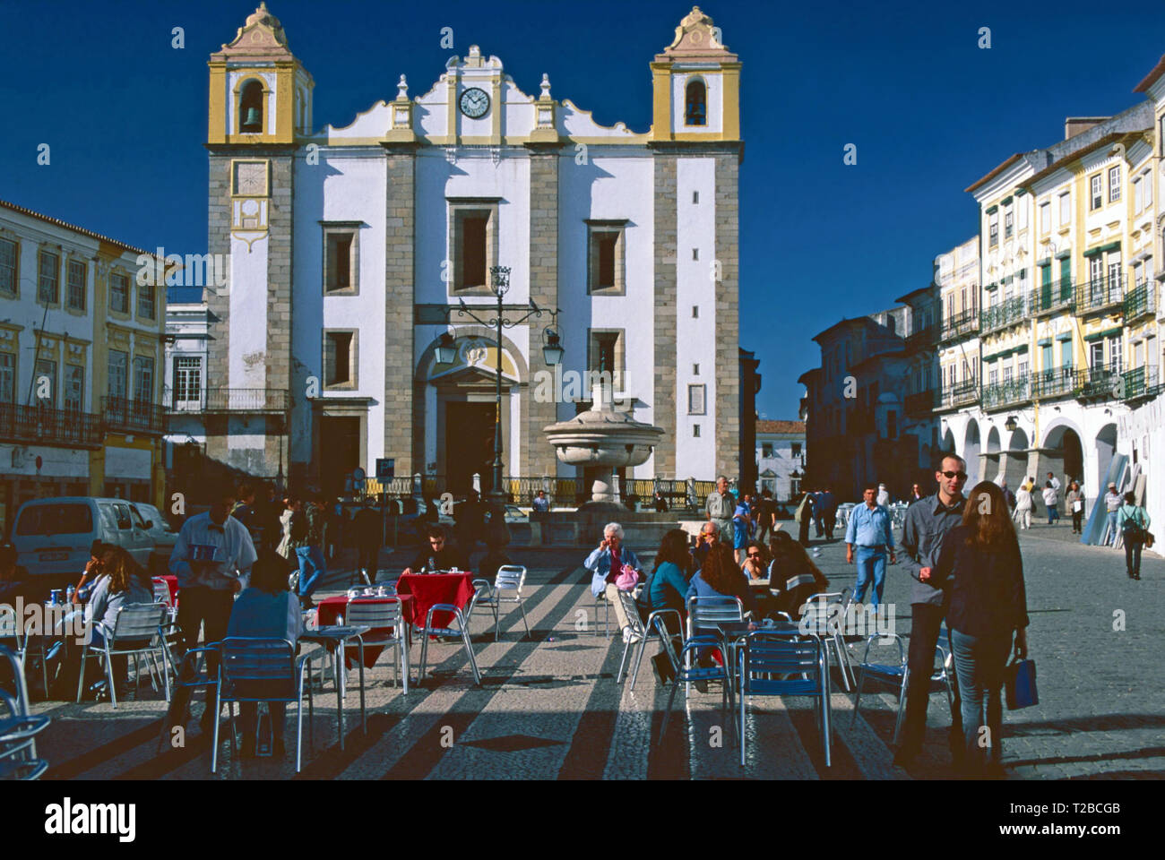 Praca de Giraldo,St.Anton's Cathedral.Evora,Portugal Stock Photo