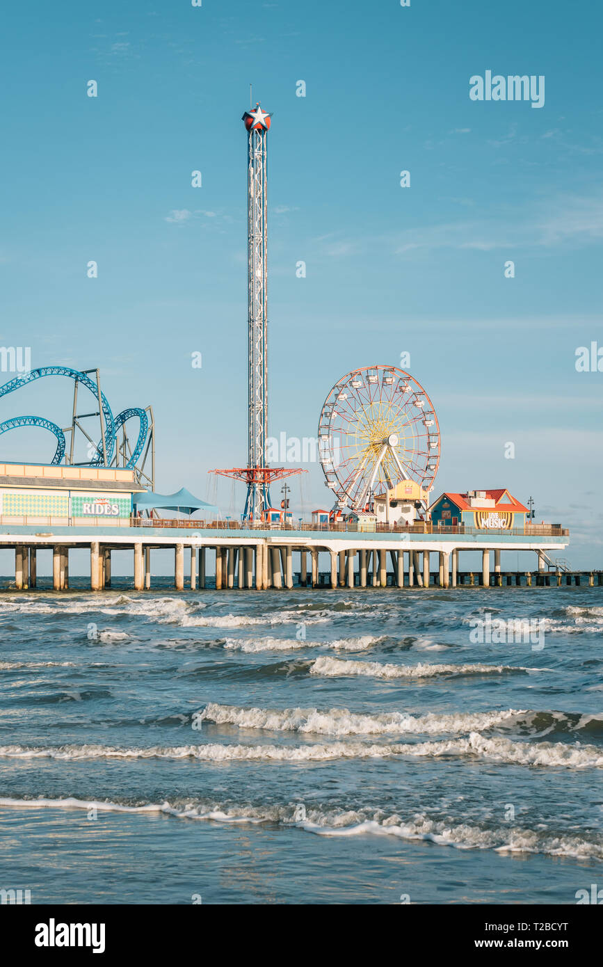 The Galveston Island Historic Pleasure Pier, in Galveston, Texas Stock