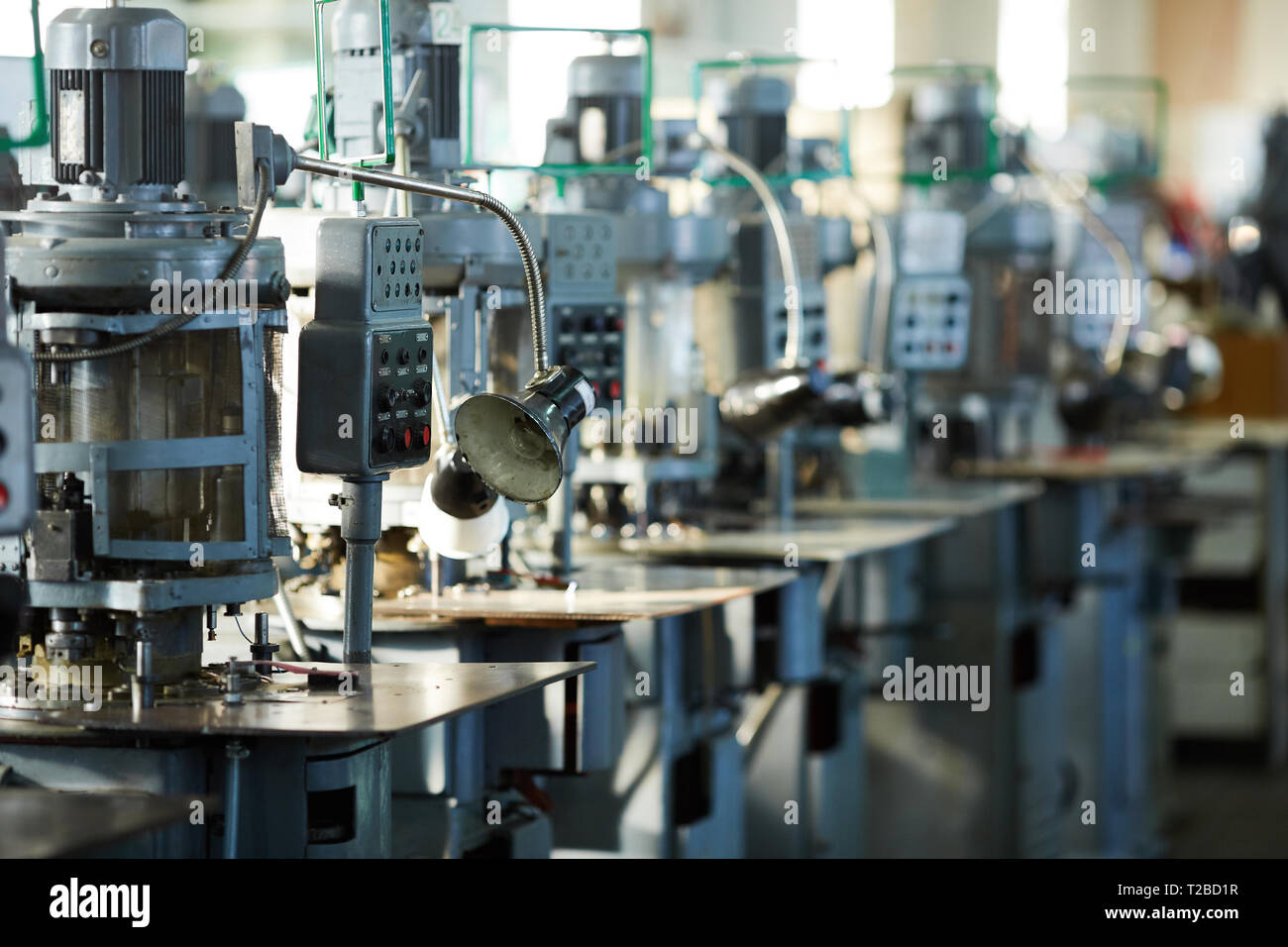 Industrial Machine Units in Row Stock Photo