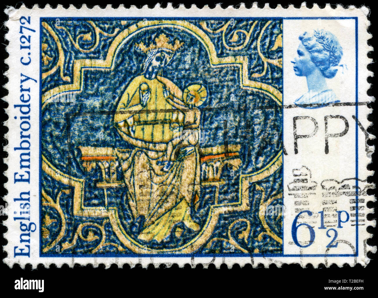 Christmas 1976 english medieval embroidery series hi-res stock ...