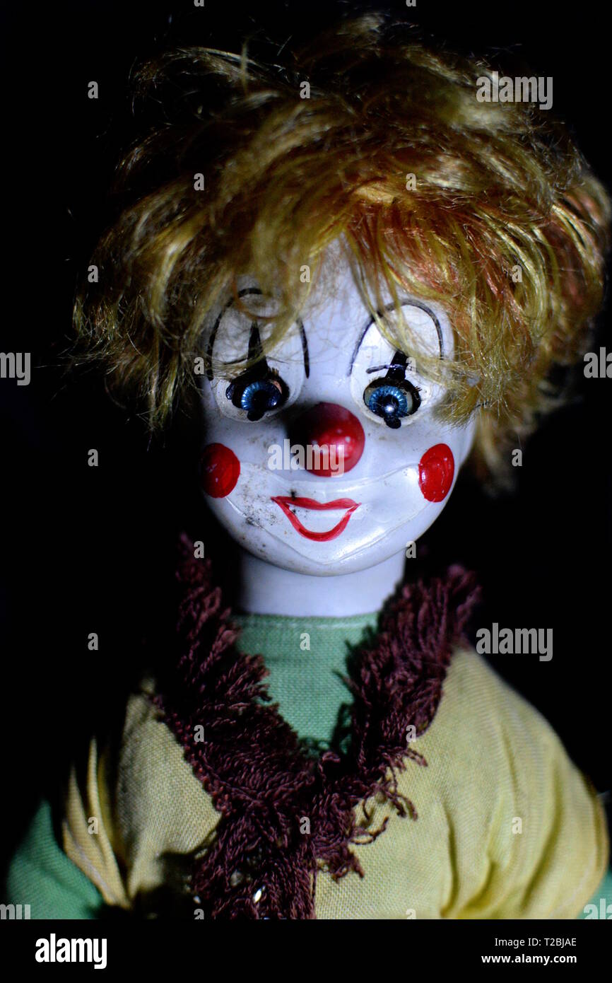 musical porcelain clown doll