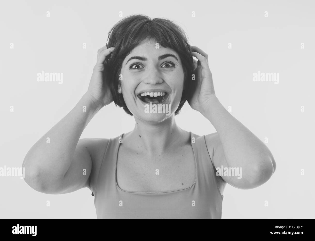 Facial expression Black and White Stock Photos & Images Alamy
