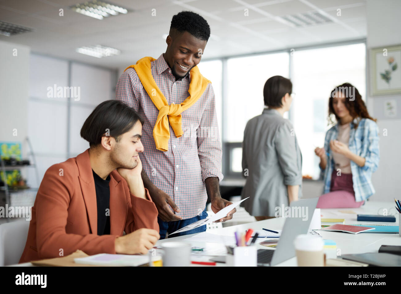 Two Contemporary Businessmen at Work Stock Photo
