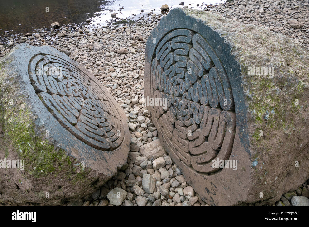 Centenary Stone Rock Sculpture, Derwentwater, Keswick, Cumbria Stock ...