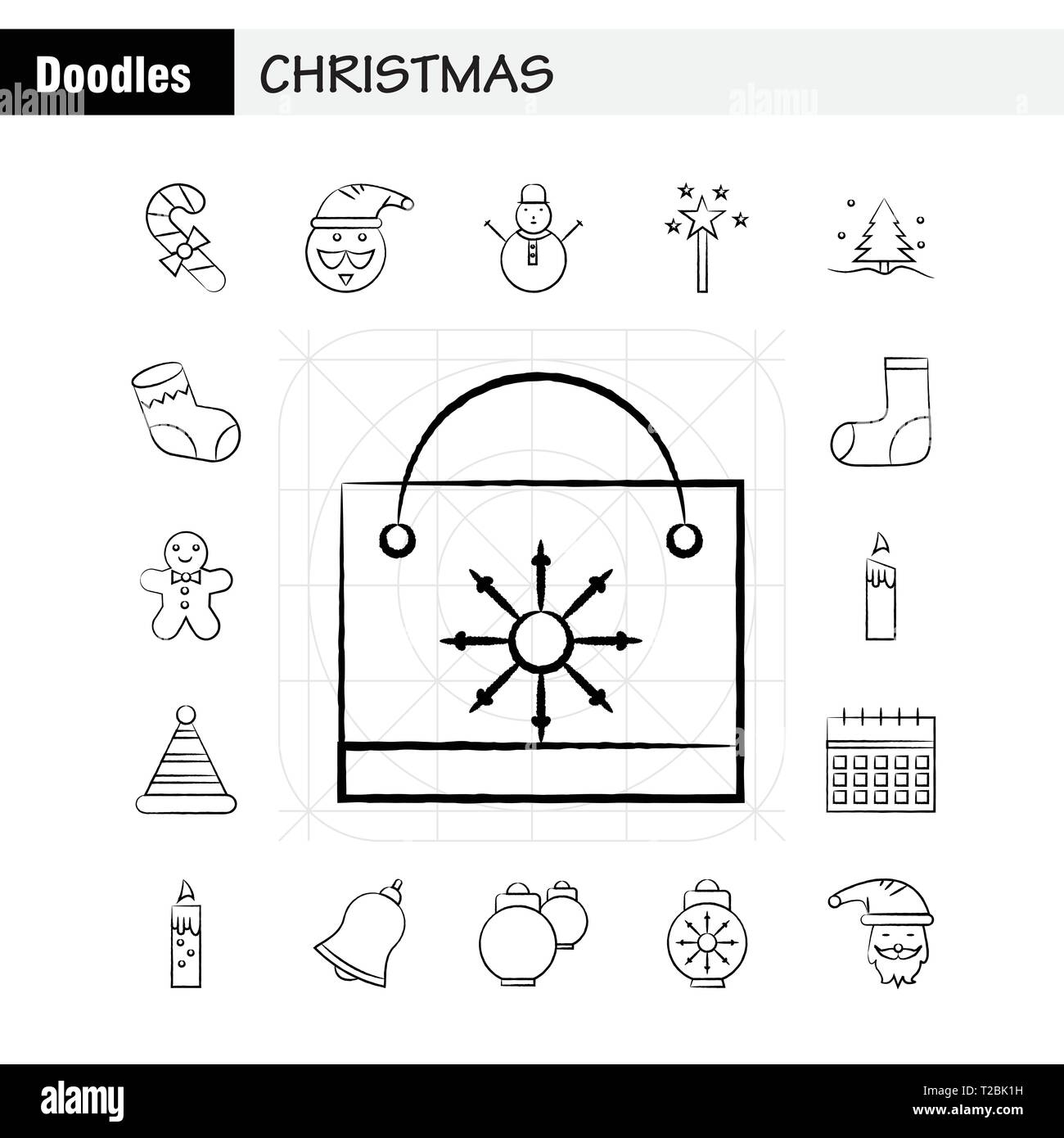 Christmas Hand Drawn Icons Set For Infographics, Mobile UX/UI Kit And ...