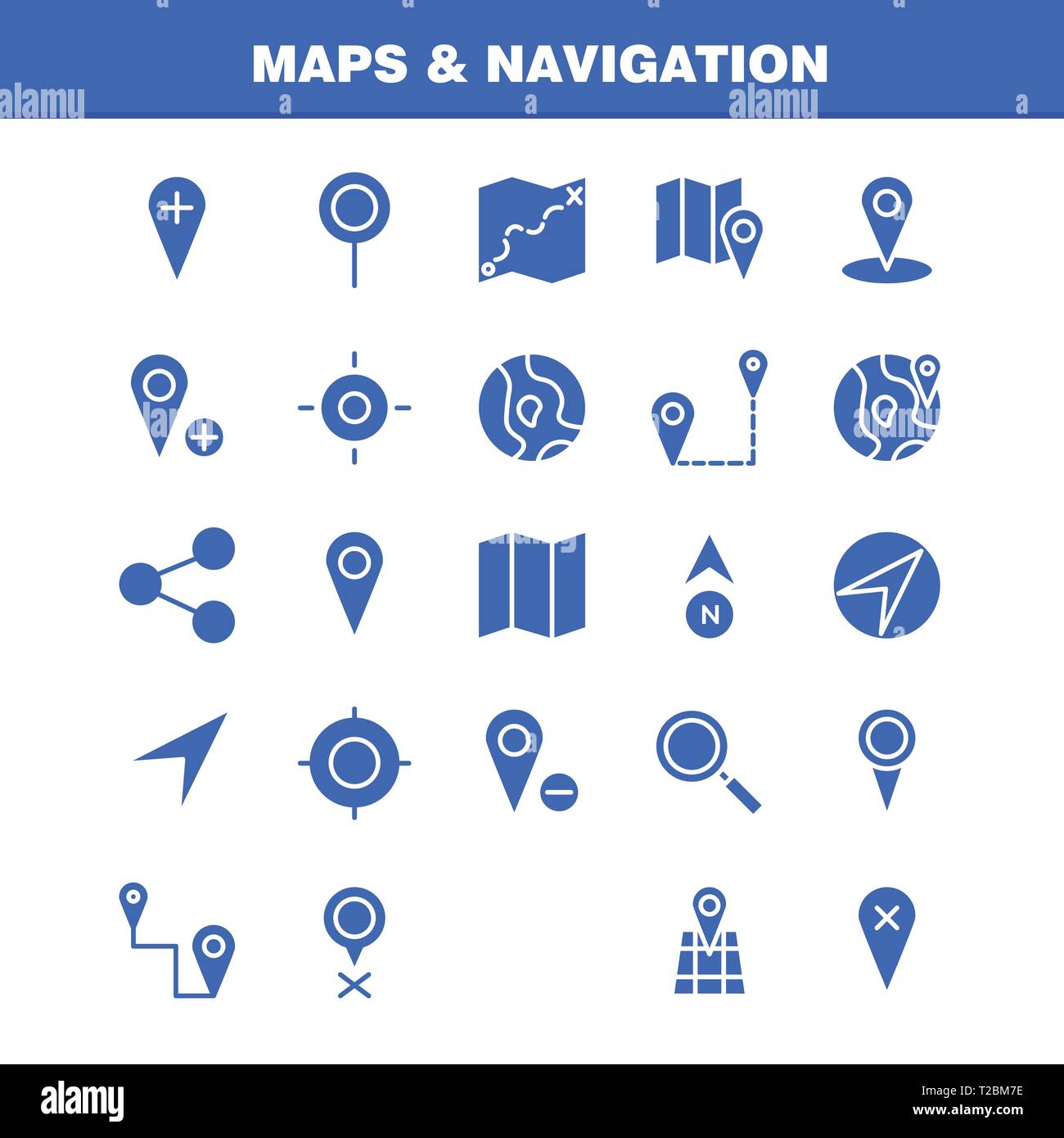 Maps And Navigation Solid Glyph Icon Pack For Designers And Developers.  Icons Of Gps, Delete Map, Maps, Navigation, Compass, Gps, Heading, Vector  Stock Vector Image & Art - Alamy