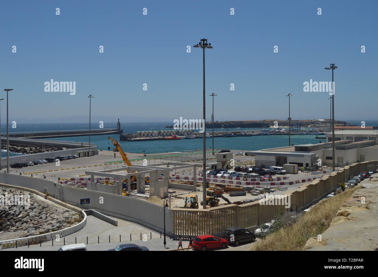 Maritime Port With Views Of Africa At Tariff Background. Nature