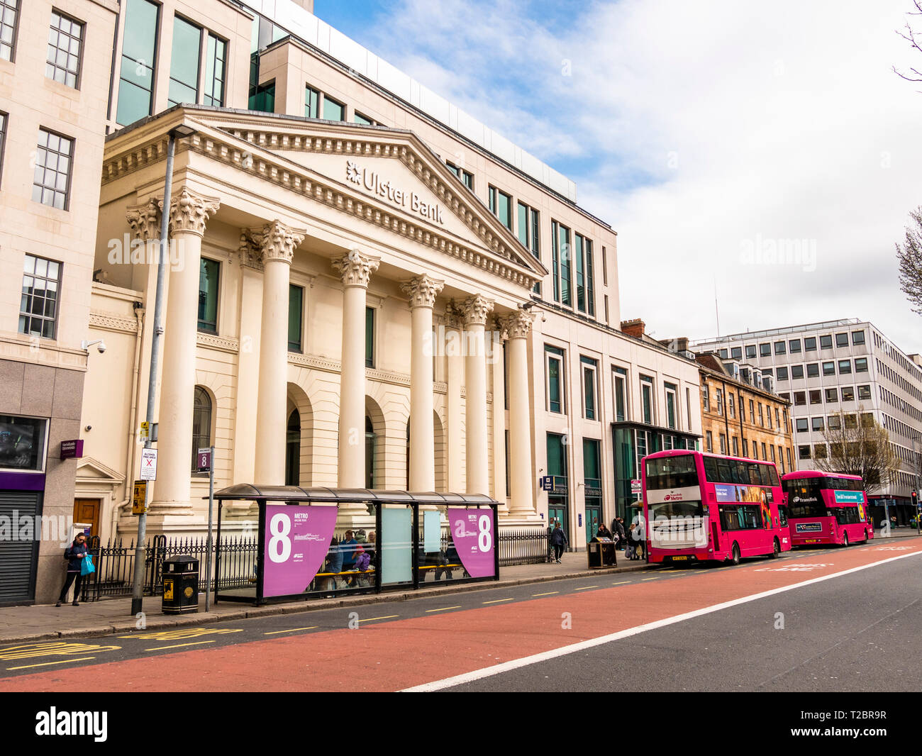 Belfast, Northern Ireland, UK - March 30 2019: Ulster Bank, Head Office, Donegall Square East Stock Photo