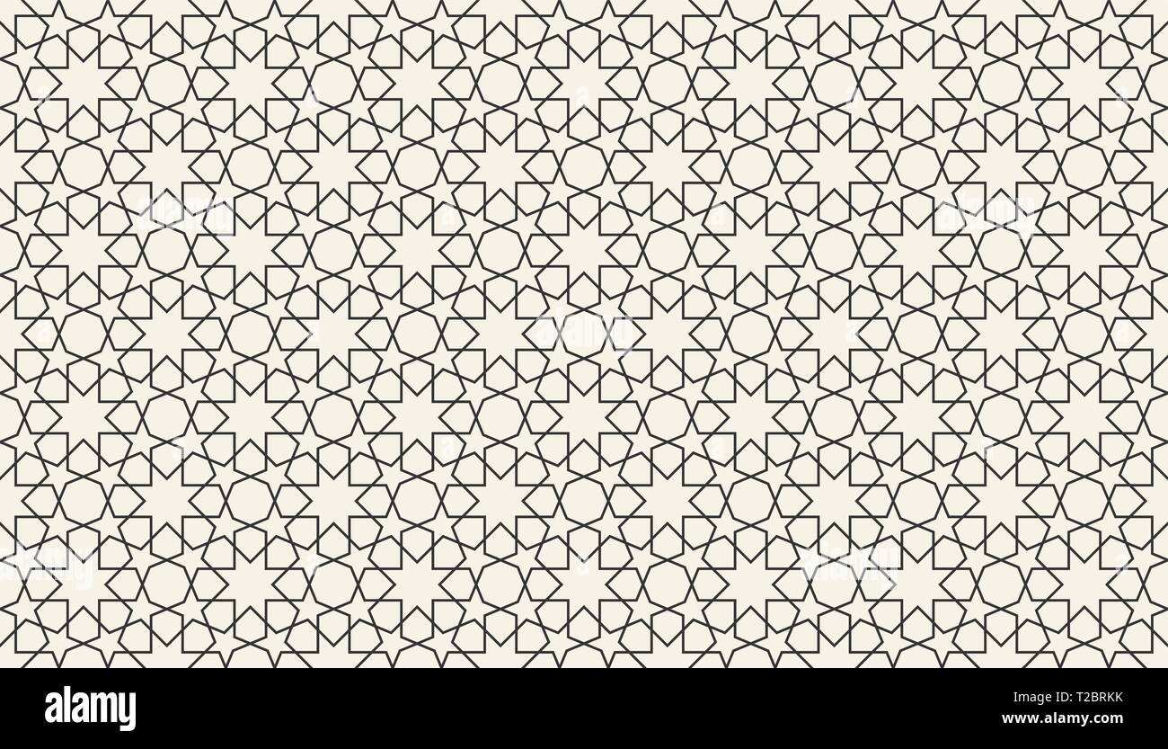 Islamic geometric ornamental background. Vector illustration of abstract seamless islamic geometric pattern for your design Stock Vector