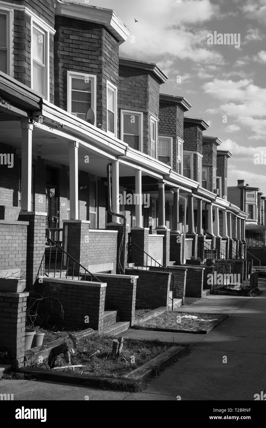 Row houses in Charles Village, Baltimore, Maryland Stock Photo Alamy
