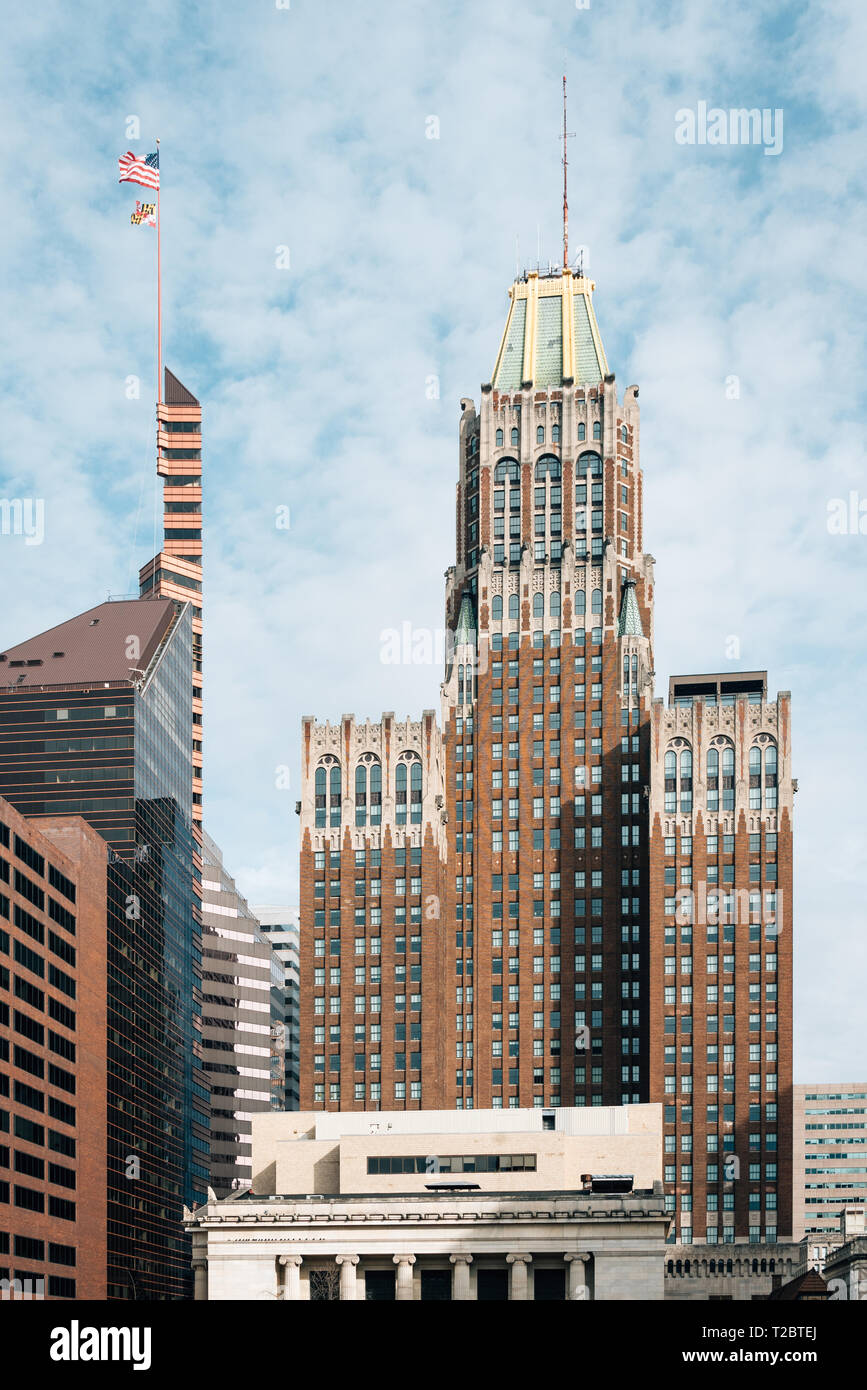 The 10 Light Street building, in downtown Baltimore, Maryland Stock