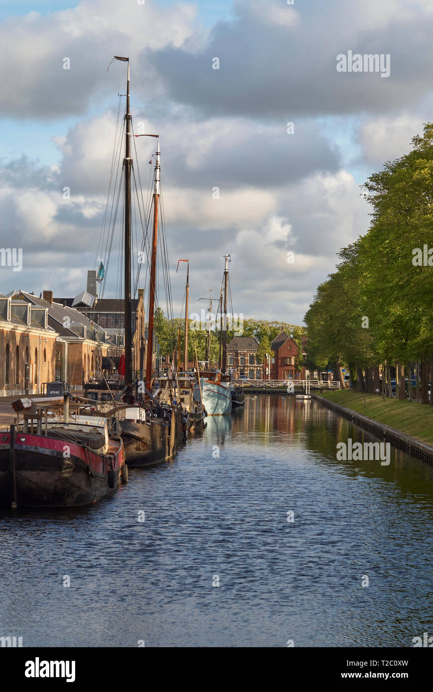 Line of trees on canal bank hi-res stock photography and images - Alamy