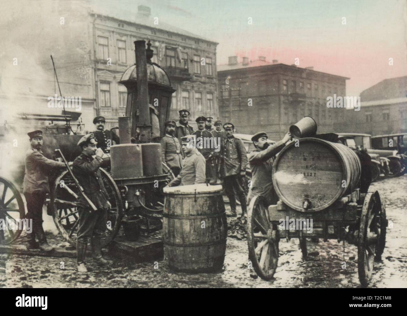 Primera guerra mundial (1914-1918). Destilador de agua para las tropas alemanas. Stock Photo
