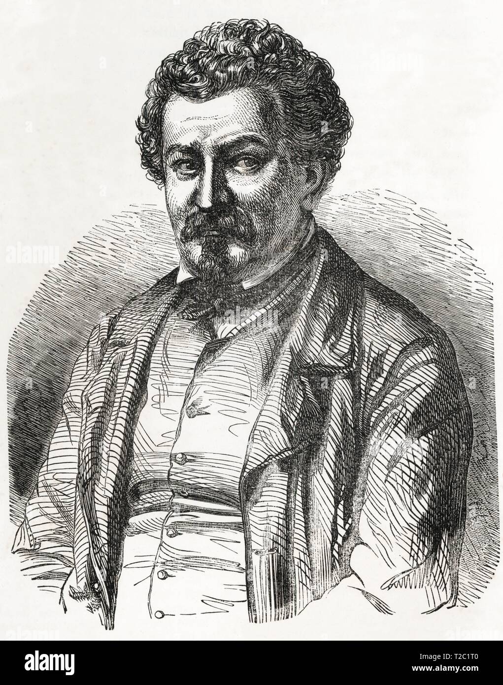 Tony Johannot (1803-1852), grabador, ilustrador y pintor francés. Stock Photo