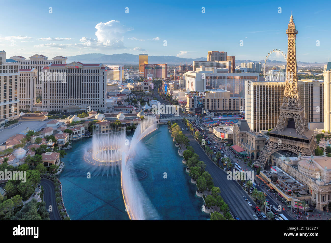 World famous Las Vegas Strip Stock Photo