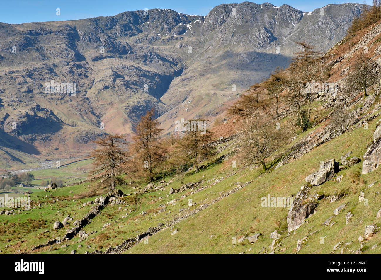 Crinkle Crags, Langdale, Lake District, Cumbria Stock Photo