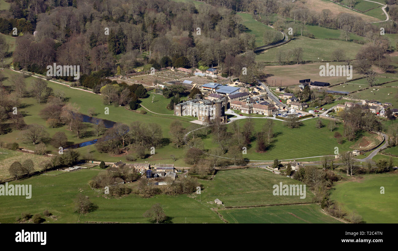aerial view of the Swinton Park Estate near Masham and Ripon, North