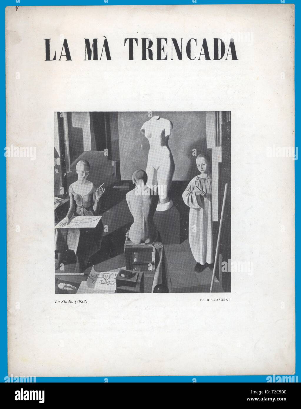 Portada de la revista de arte La Mà Trencada, editada en Barcelona, enero de 1925. Stock Photo