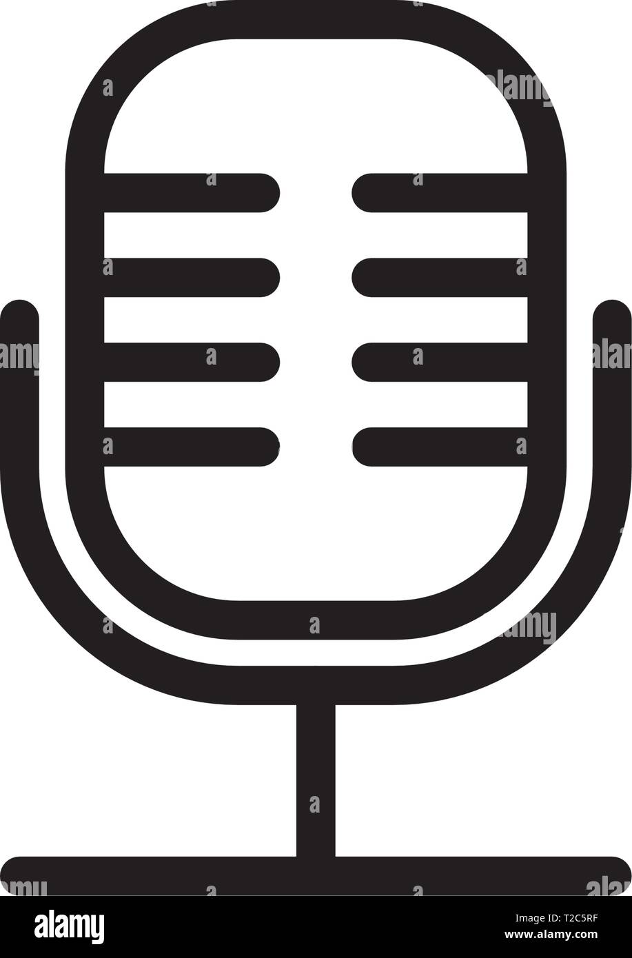 microphone icon vector Stock Vector Image & Art - Alamy