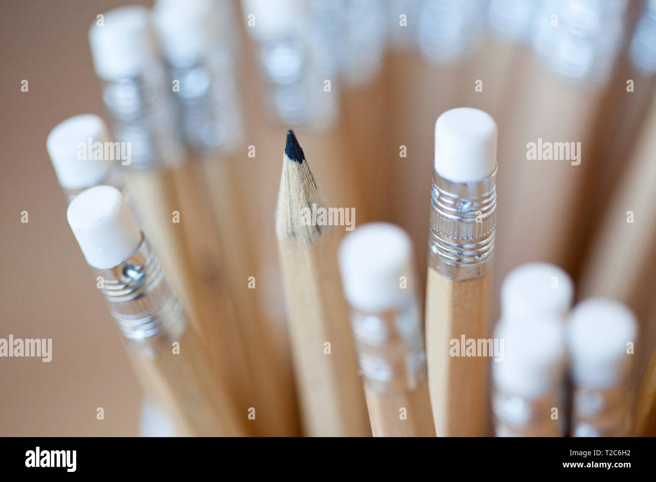 Close up of pencils in an office Stock Photo