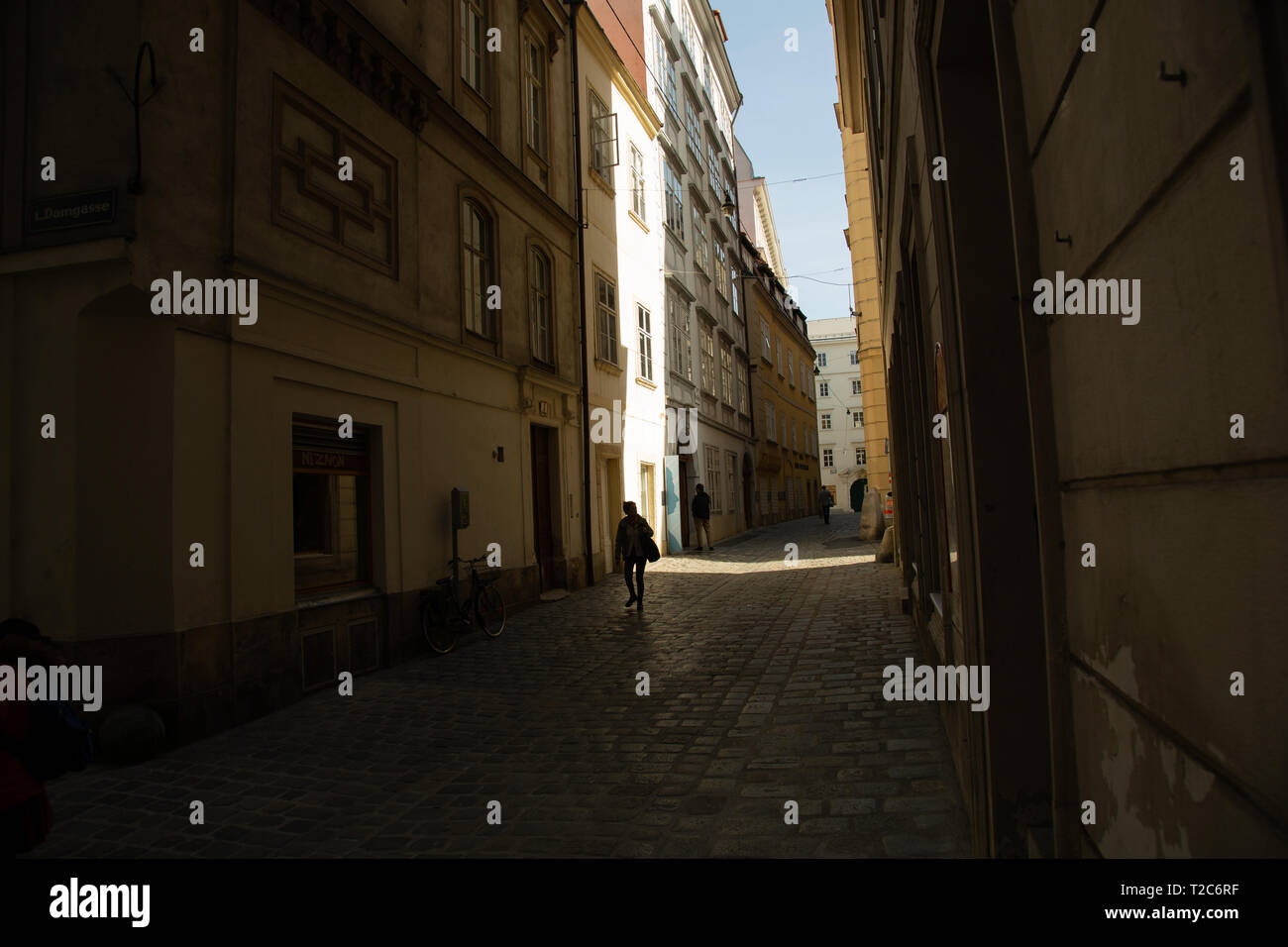 Domgasse, Vienna by Day Stock Photo