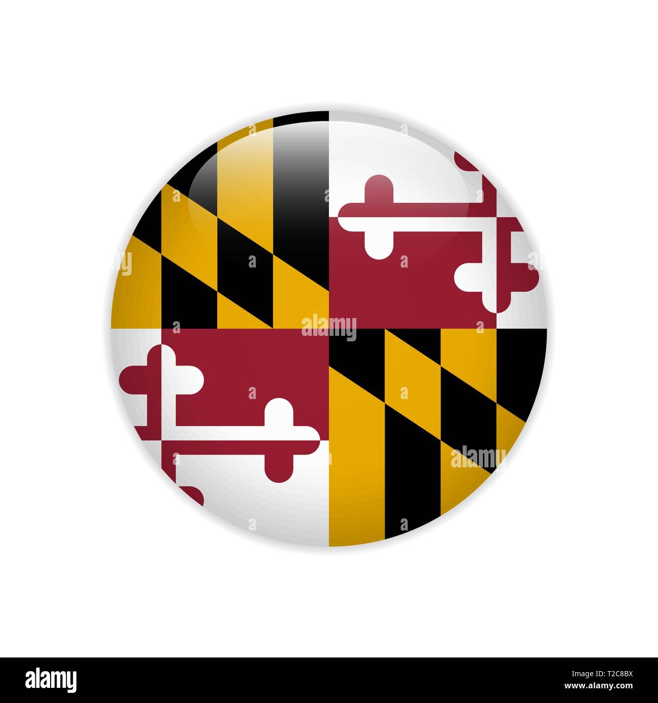 Button of flag Ukraine Stock Vector