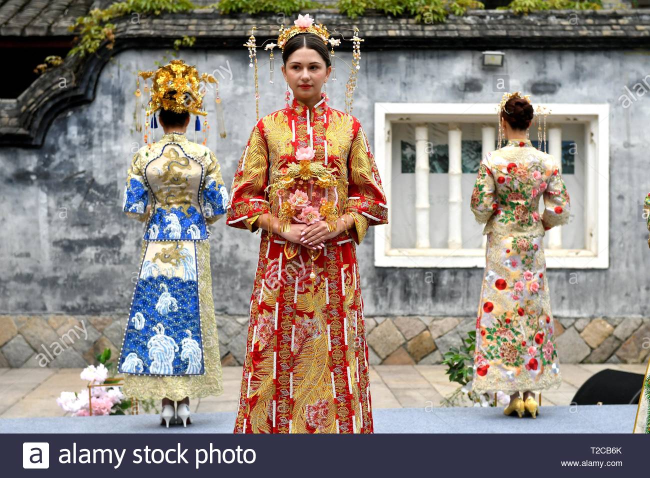 Fuzhou China 31st Mar 2019 A Chinese Traditional Wedding Dress